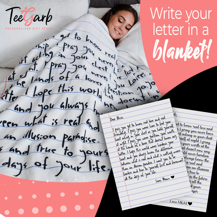 YOUR OWN HANDWRITING BLANKET GIFT