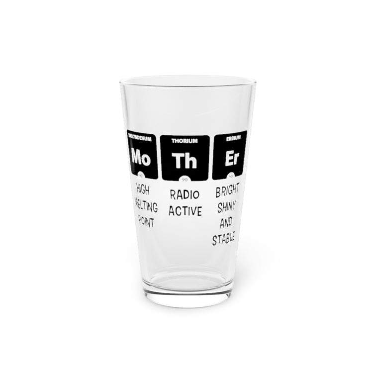 Beer Glass Pint 16oz  Mother Periodic Table Baby Bump Future Mom