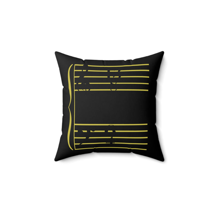 These Are The Difficult Times Funny Musician Men W Spun Polyester Square Pillow