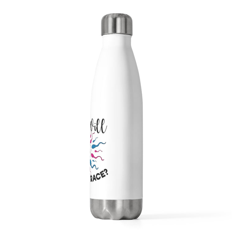 20oz Insulated Bottle  Who Will Win The Race Funny Gender Announcement