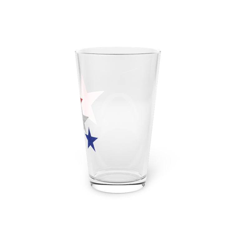 Beer Glass Pint 16oz  Three Stars Fourth Of July