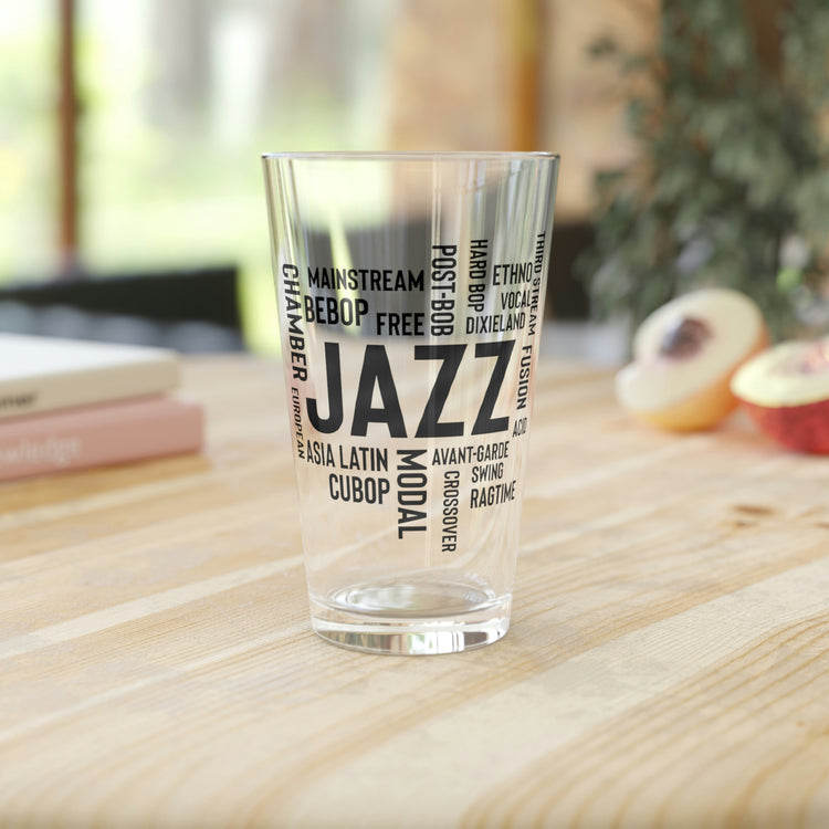 Beer Glass Pint 16oz Novelty Music Mainstreams Ragtime Song Tone Chords Modal  Dexieland Boogie Vocal Boogie-Woogie