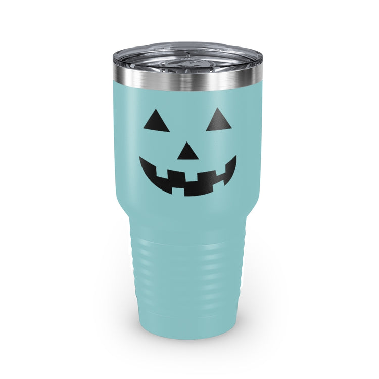 30oz Tumbler Stainless Steel Colors  Humorous Pumpkins Illustration Tricks Treats Enthusiasts Pun Hilarious Tricking