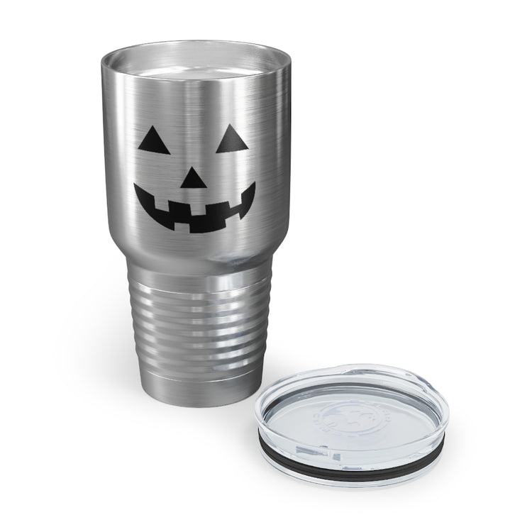 30oz Tumbler Stainless Steel Colors  Humorous Pumpkins Illustration Tricks Treats Enthusiasts Pun Hilarious Tricking