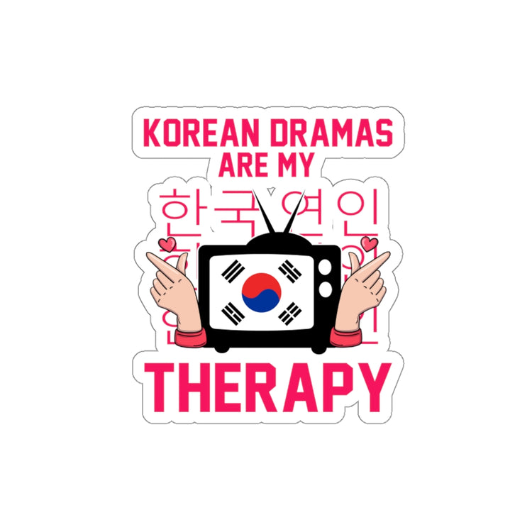 Sticker Decal Hilarious Korean Dramas Are My Therapist Television Shows Humorous Korea Stickers For Laptop Car