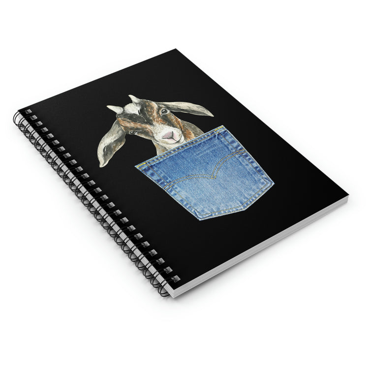 Spiral Notebook Funny Graphic Pocket Baby Goats Animal Men Women Goats Novelty Goats School Pocket Bab