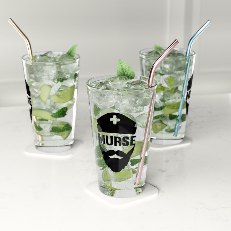Beer Glass Pint 16oz Hilarious Murse Nursing Staff Hospital Welfare Appreciation Humorous Medical