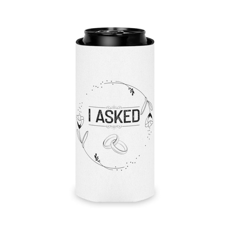 Beer Can Cooler Sleeve  Hilarious Boyfriend Proposal Celebrations Statements Gag Humorous Engagements