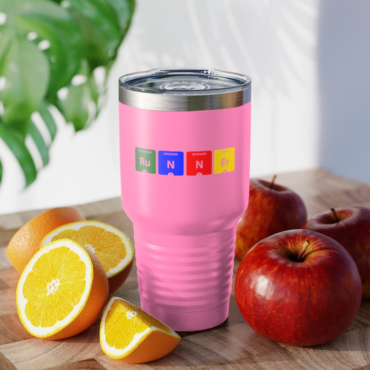 30oz Tumbler Stainless Steel Colors Funny Runner Periodic Table of Elements