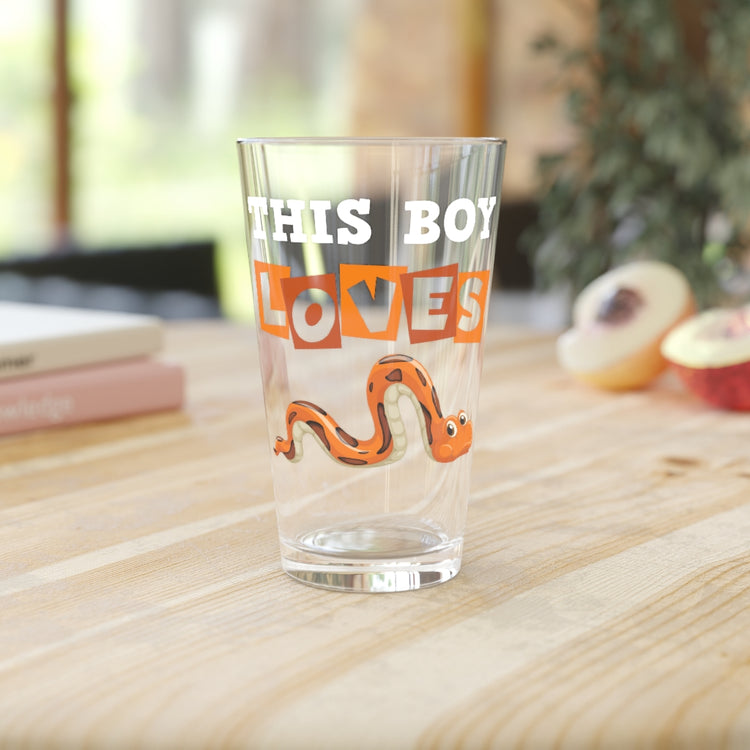 Beer Glass Pint 16oz  Novelty Corn Snakes Enthusiasts