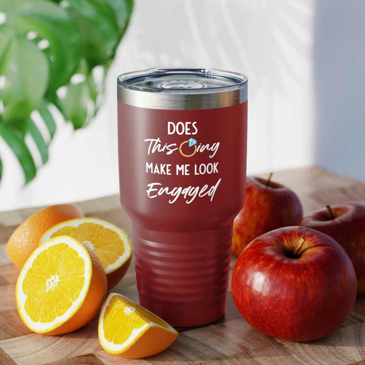 30oz Tumbler Stainless Steel Colors Humorous Delighted Fiancee Sarcastic Statements Line Bragging Bride Wedding