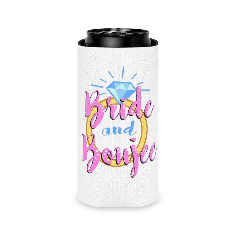 Beer Can Cooler Sleeve  Humorous Drinking Bride Sarcastic Engagement Bridal Funny Hilarious Vodka