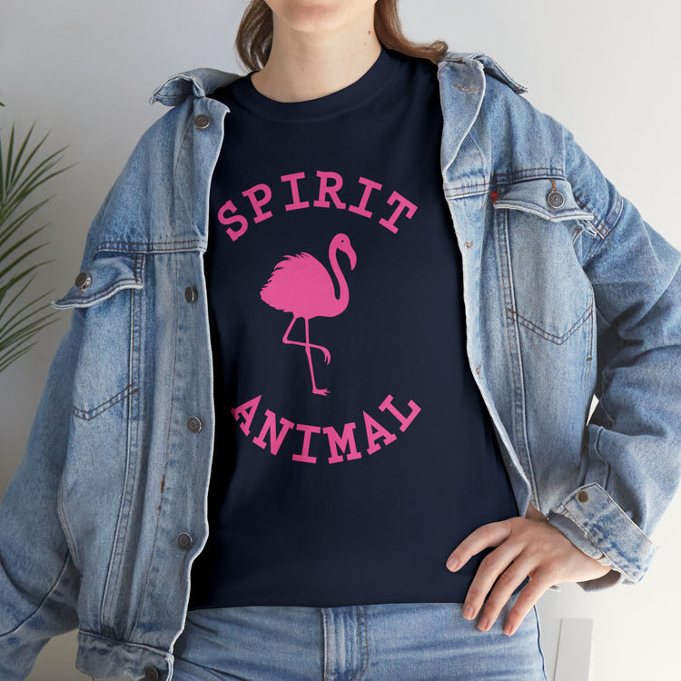 Shirt Funny Spirit Animal Flamingo Bird Lover Wildlife Colorful Hilarious Nature Unique T-Shirt Unisex Heavy Cotton Tee