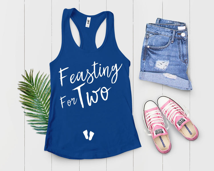 Feasting For Two Tank Top Maternity Clothes - Teegarb