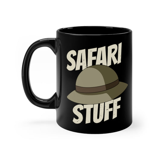 11oz Black Coffee Mug Ceramic   Humorous Safari Staff Menagerie Wildlife Park Enthusiast Novelty Zoological Parks Keeper Steward Custodian