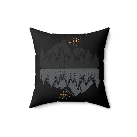 Crater Lake Mountain Wanderlust Camping Spun Polyester Square Pillow