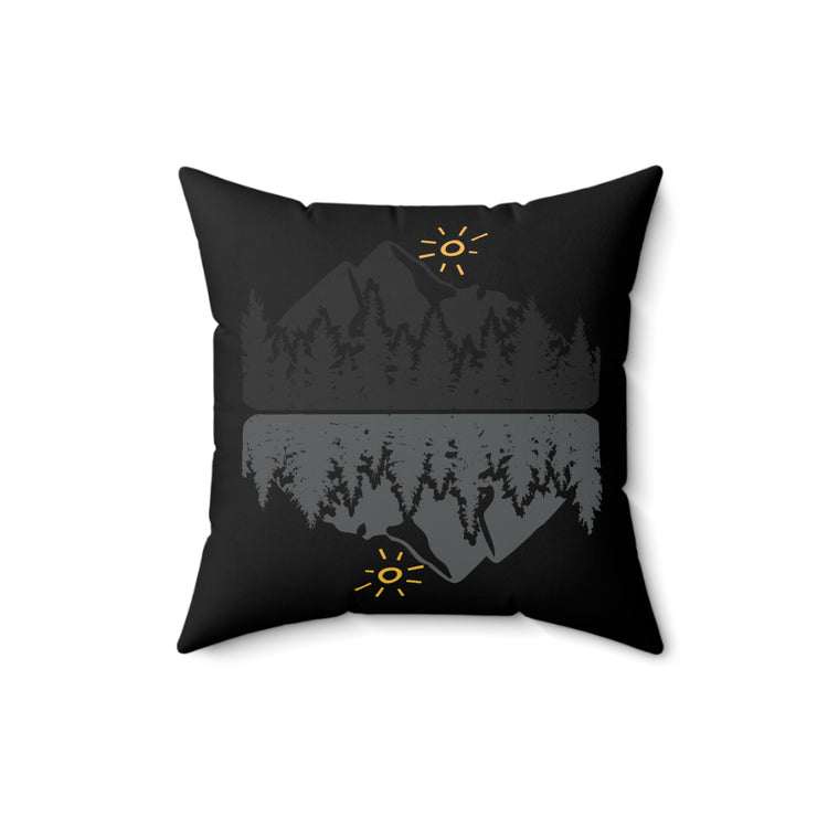 Crater Lake Mountain Wanderlust Camping Spun Polyester Square Pillow