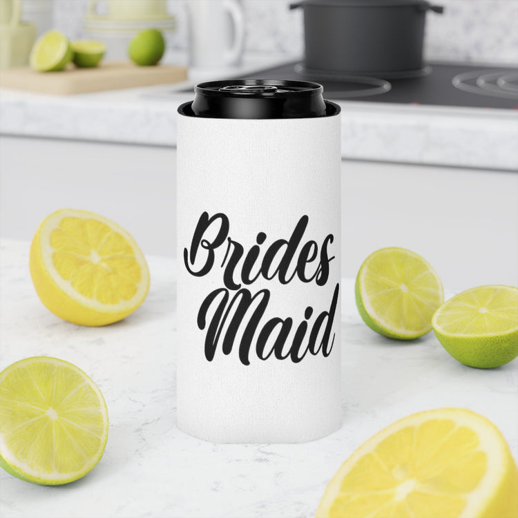 Beer Can Cooler Sleeve  Hilarious Wedding Bridesmaid Sarcastic Illustration Saying Funny Engagement