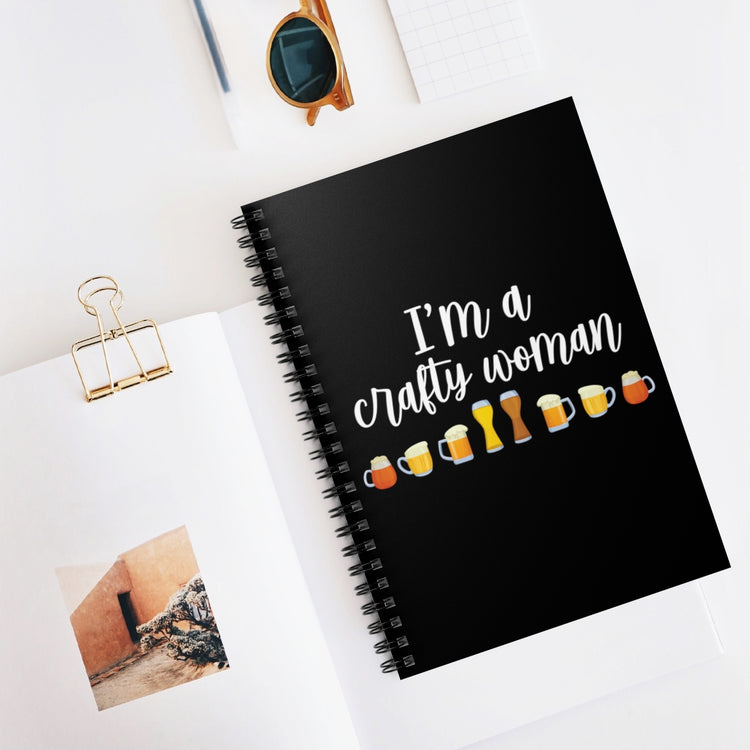 Spiral Notebook Funny Alcoholic Ale Malt Beverages Drinking  Novelty Barley Winery Lover Wife Men Women