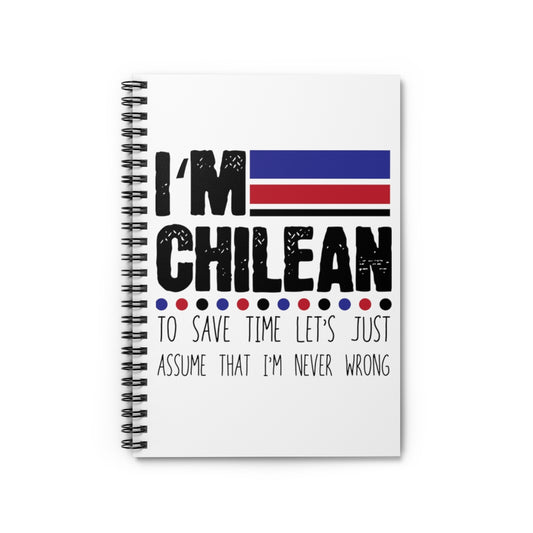 Spiral Notebook  Hilarious Save Times Lets Assume Chilean Amusing Waggish Humorous Hysterical