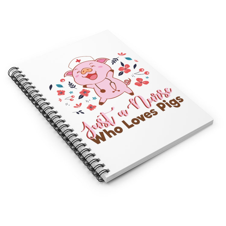 Spiral Notebook  Funny Novelty Tropical Flamingos  Gift Humorous Whassup Flockers? Flamingo Party Men Women