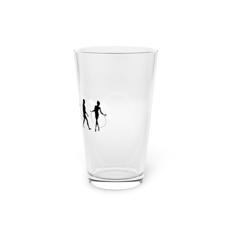 Beer Glass Pint 16oz  Hilarious Sports Hula Hoops Fitness Workout Hooping Enthusiast Novelty Hooper