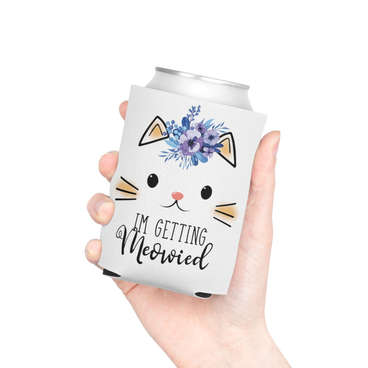 Beer Can Cooler Sleeve  Hilarious Fiance Engagement Sarcastic Kitten Statements Humorous Nuptials