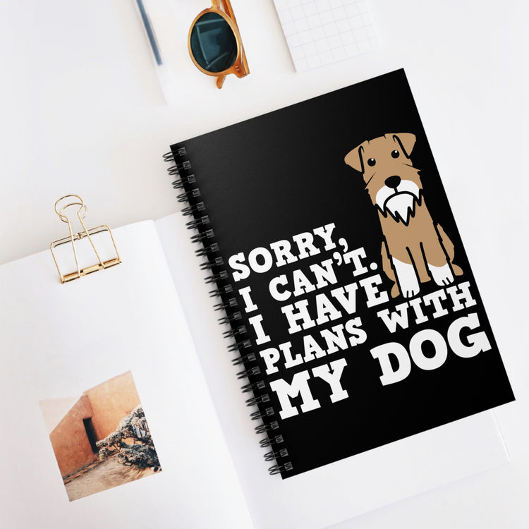 Hilarious Dog Lover Graphic Puns Men Women T Shirt Spiral Notebook - Ruled Line