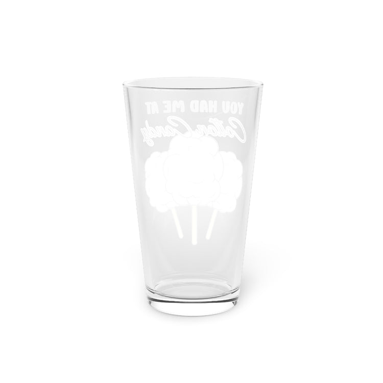 Beer Glass Pint 16oz  Humorous Sugary Taffy Puffy Desserts Sweets Enthusiast Novelty Fairy Floss Spun