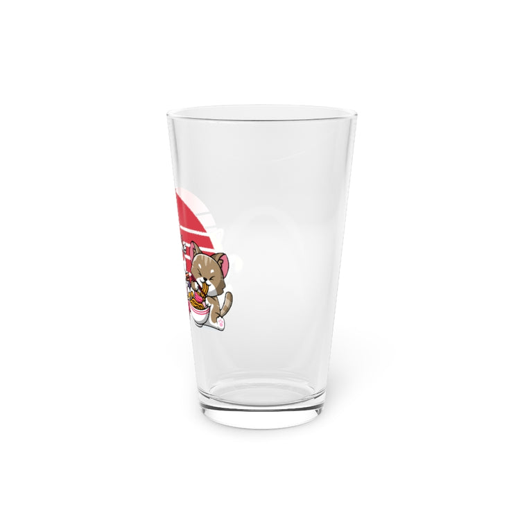 Beer Glass Pint 16oz Hilarious Noodle Enthusiast Cute Anime Foodie Kawaii Lover