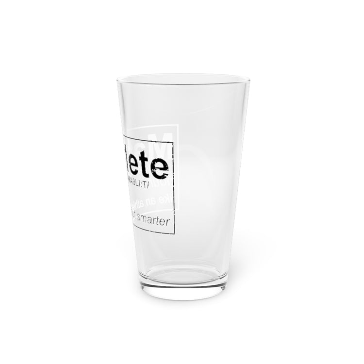 Beer Glass Pint 16oz  Humorous Athletic Mathematicians Appreciation Gags Sayings Funny Geeky Learners