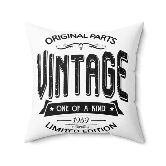 Original Parts Vintage One Of A Kind 1959 Spun Polyester Square Pillow