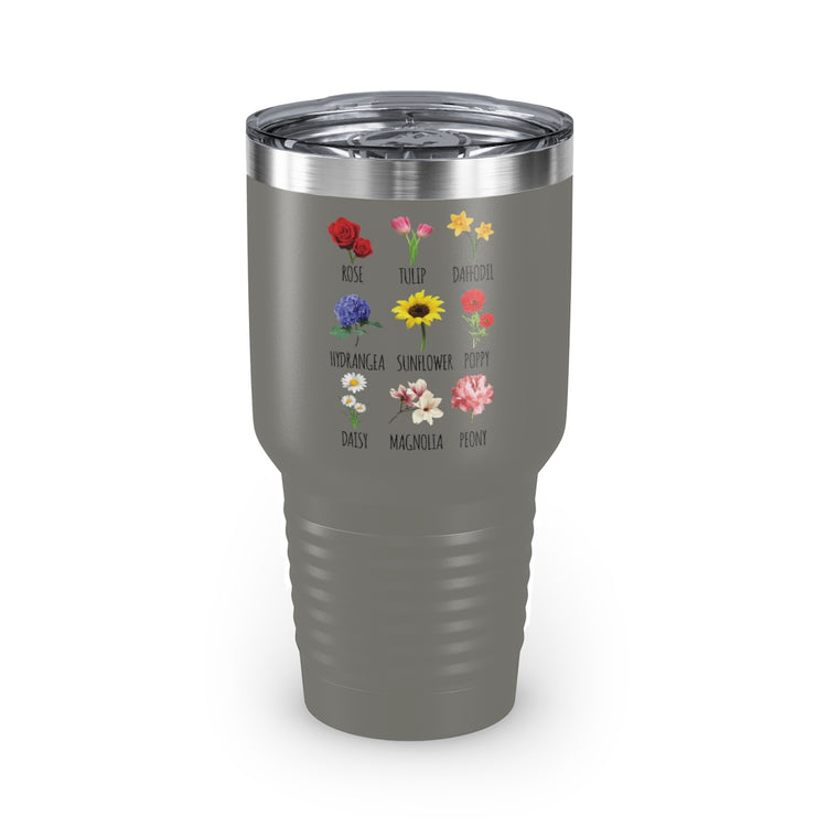 30oz Tumbler Stainless Steel Colors  Humorous Planting Illustration Leaves Definition Gardening Hilarious