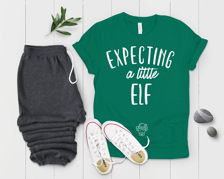 Expecting A Little Elf Baby Bump Shirt - Teegarb