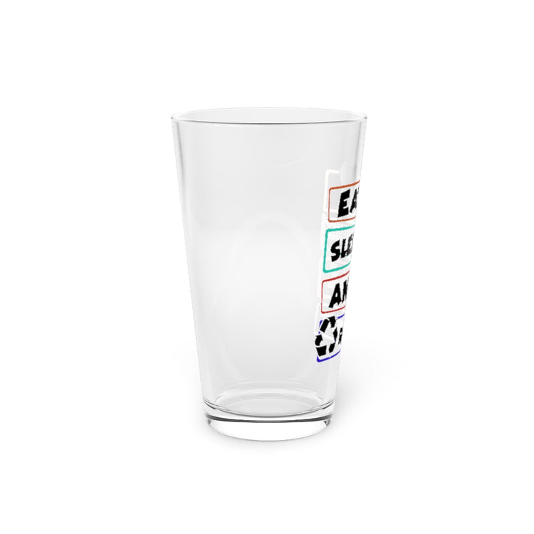 Beer Glass Pint 16oz  Novelty Anime Day-To-Day Routines Animation Manga Hobbies Humorous Treadmill