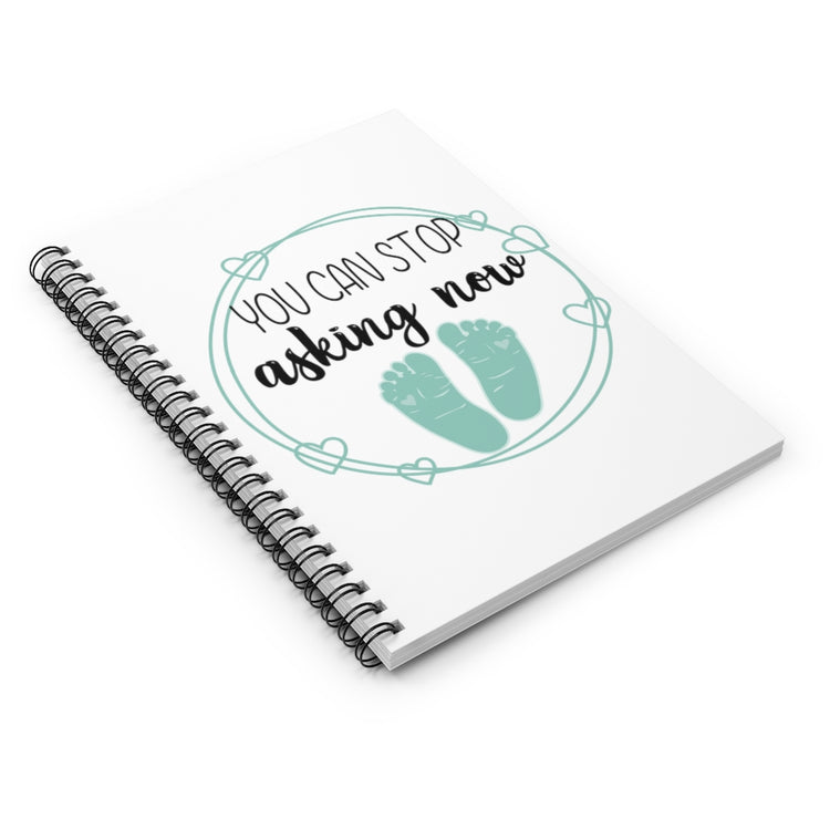 Spiral Notebook Humorous Babies Bellies Expecting Mommas Reveals Sayings Hilarious Birthing Offsprings Tummies Statements