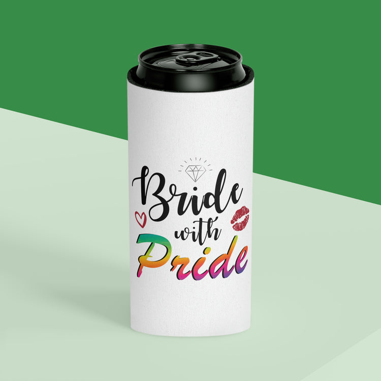 Beer Can Cooler Sleeve Humorous LGBTQ Bridal Appreciation Statements Graphic Supportive Bridesmaid Illustration