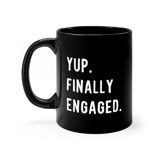 11oz Black Coffee Mug Ceramic Humorous Matrimonial Engagements Sarcastic Statement Funny Proposal Gatherings