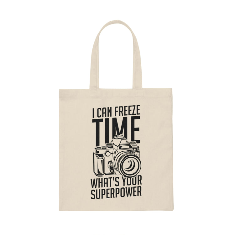 Novelty What's Your Superpower Cameraman Photography Lover Hilarious Photographers Photojournalist Photo Fan Canvas Tote Bag