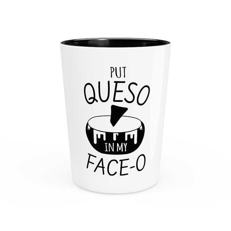 Shot Glass Party Ceramic Tequila  Humorous Mexican Queso Enthusiasts Food Illustration Puns Hilarious Foods