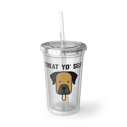 16oz Plastic Cup Hilarious Cute Doggos Graphic Dog Furry Pet Lover Novelty Vintage Sunsent [DOG BREED] Parents Doggy
