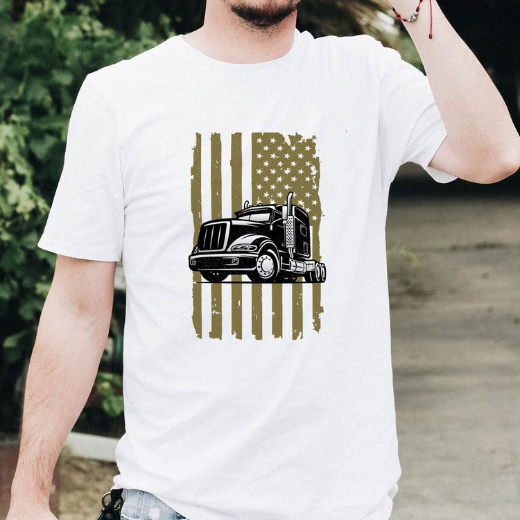 American Flag Trucker Shirt