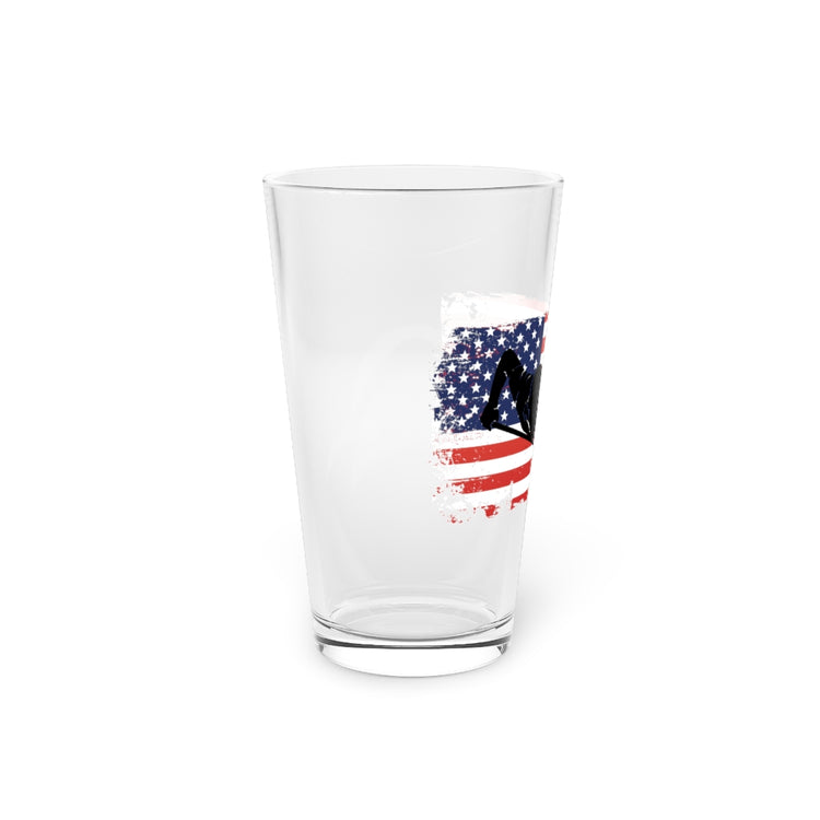 Beer Glass Pint 16oz  Novelty America Nation Banner Table Games Sport Humorous Board Game Enthusiast