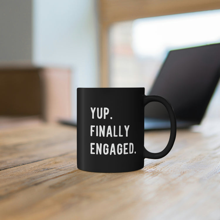 11oz Black Coffee Mug Ceramic Humorous Matrimonial Engagements Sarcastic Statement Funny Proposal Gatherings