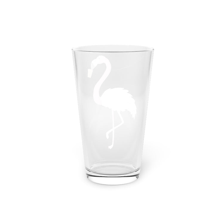 Beer Glass Pint 16oz Coffee Flamingo