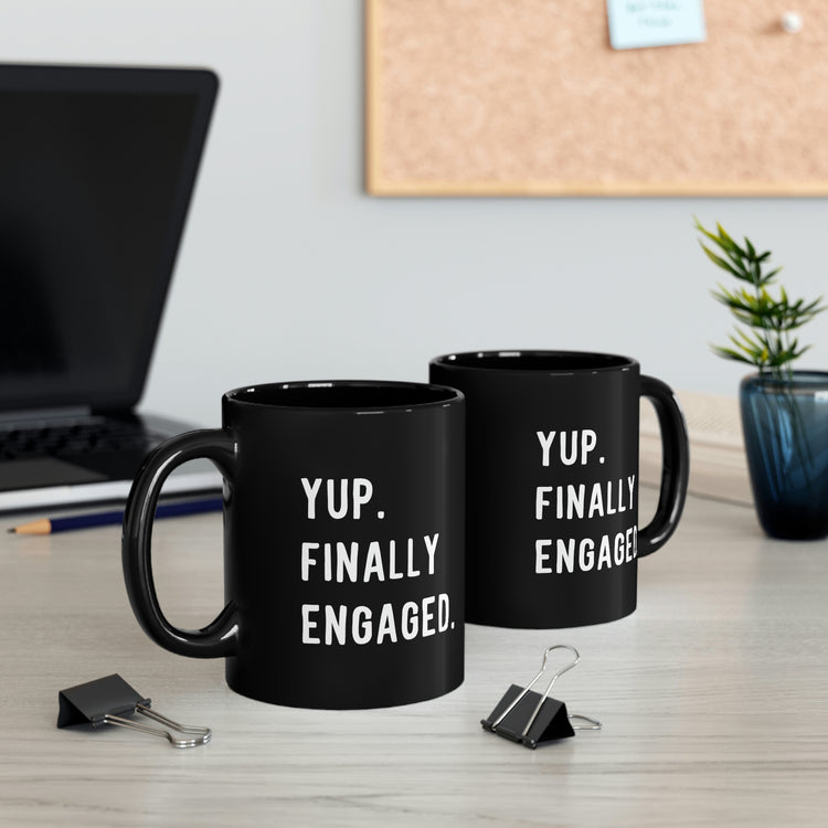 11oz Black Coffee Mug Ceramic Humorous Matrimonial Engagements Sarcastic Statement Funny Proposal Gatherings