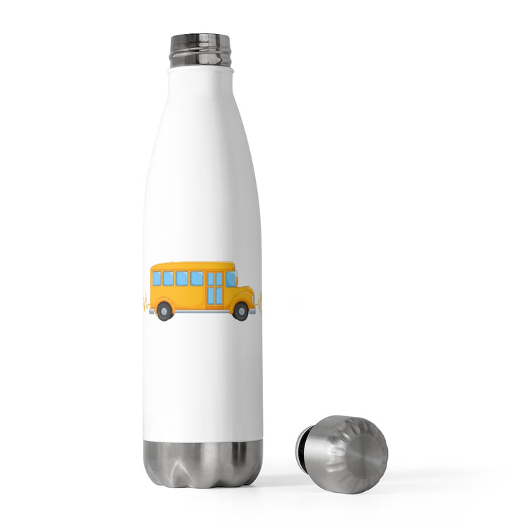 20oz Insulated Bottle Novelty Heartbeats Students Transportation Motorbus Schooling Hilarious