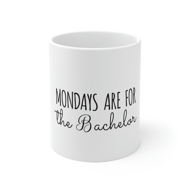 White Ceramic Mug Funny Bachelors Mondays Engagements Wedding Fiance Groom Humorous Groomsmen