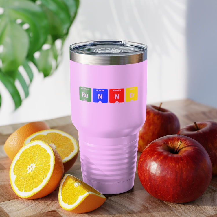 30oz Tumbler Stainless Steel Colors Funny Runner Periodic Table of Elements