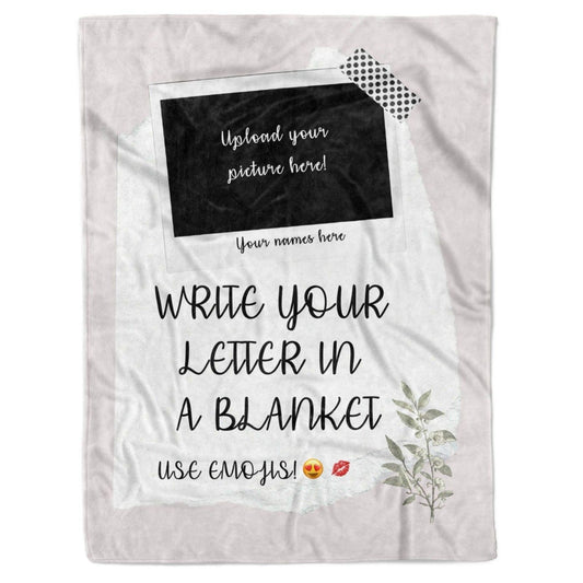 Personalized Gifts for Boyfriend Photo Letter Blanket